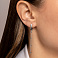 Сережки-подвески из белого золота (арт. 107375б) – изображение 2