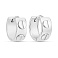 Сережки-кольца из белого золота (арт. 106804/15б) – изображение 1