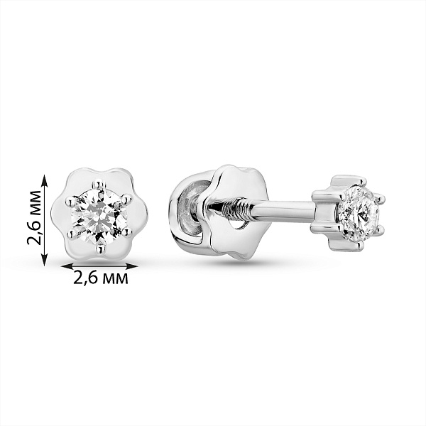 Серьги из белого золота с бриллиантами (арт. Т011171010б) – изображение 3