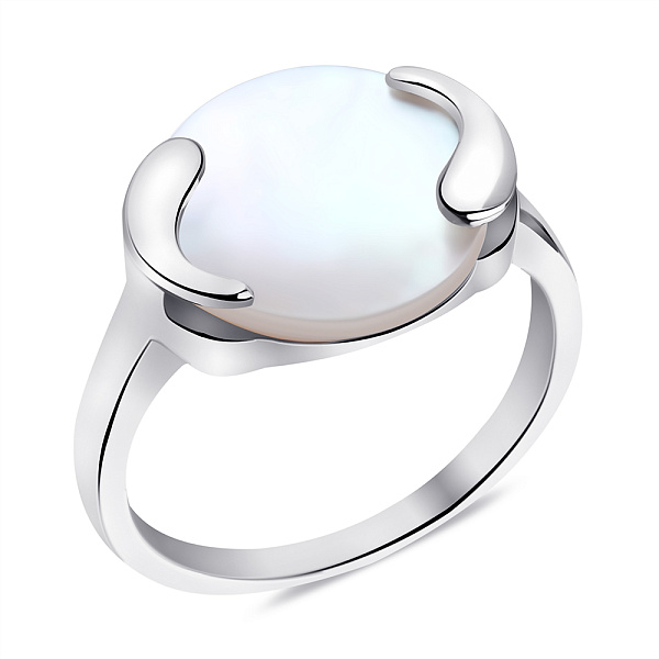 Серебряное кольцо с перламутром (арт. 7501/6834п) – изображение 1